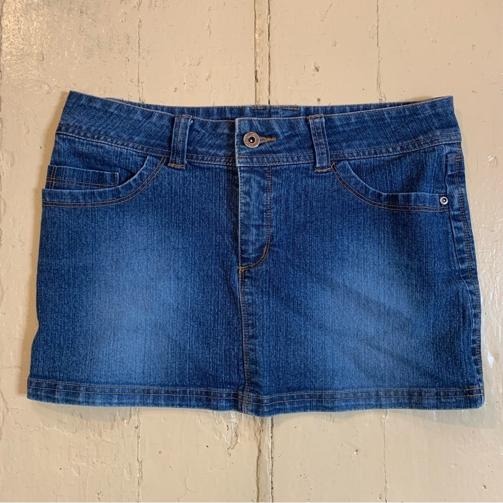 BONGO Blue Mini Skirt Casual Denim